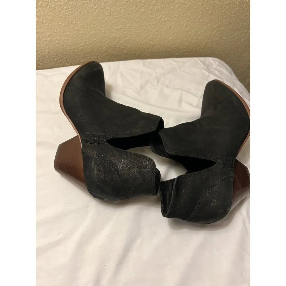 Womens Size 6 Frye Reina Black Boots Bootie EUC Pointed‎ Toe Western Cow Girl